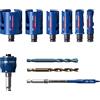 Bosch Professional 10 pz. Set di Seghe a Tazza Expert Construction Material, per Legno Tenero, Ø 20-64 mm, Accessorio Foratrice