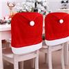 CCINEE 4 coprisedia da pranzo con cappello rosso, coprisedia natalizia, copertura posteriore per sedie da cucina, per decorazioni natalizie, festività natalizie.