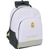 safta Real Madrid Attrezzature 25/26 - Zaino scuola adattabile a carrozzina, ideale per bambini di diverse età, comodo e versatile, qualità e resistenza, 32 x 15 x 42 cm, bianco, M, Casual
