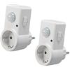 ChiliTec Presa adattatore con rilevatore di movimento, portata 120°-9 m, 230 V, 1200 W, LED di colore bianco