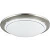 Eglo Planet 1, Lampada da soffitto a 1 luce, plafoniera in metallo argentato e vetro verniciato bianco, attacco E27