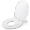 Himimi Sedile WC, HIMIMI Copriwater per Famiglia con Chiusura Rallentata & Misura Standard, Coperchio wc universale per Famiglia 2 in 1 Adulti e Bambini a Forma Ovale & Rapido Installare(447 x 371 x 55 mm)