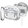 Spigen Cover Ultra Hybrid MagFit Compatible con AirPods Pro 3 (3a Generazione 2025) con Moschettone, Custodia AirPods Pro 3 - ZeroOne White