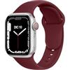 ELETTRONEO C1B Cinturino per Apple Watch Ultra 3 2 49mm, Serie 11 10 46mm, 9 8 7 45mm 41mm, SE 6 5 4 44mm 40mm, 3 2 1 42mm 38mm Donna Uomo Band Bracciale Sport Silicone, Rosso Bordeaux