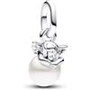 PANDORA ME Mini ciondolo a forma di Cupido in argento Sterling con perla coltivata d'acqua dolce trattata