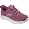 Skechers Go Walk Flex Carla Sneaker Donna, Tessuto Blu con Finiture Verdi, 36.5 EU