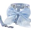 Astralong Pettorina per Gatti con Guinzaglio Antifuga, Imbracatura Regolabile con Grande Fiocco Decorativo, Guinzagli Riflettente e Comodo per Passeggiate Sicure di Gatto e Cuccioli (Blu, S)