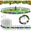 Qunkun Recinto Da Giardino In Miniatura, 2 Pezzi Led Recinto Da Giardino In Legno In Miniatura, Kit Porta Elfo Per Albero Di Natale, Villaggio Di Natale, Modellismo, Casa Delle Bambole, Vaso Di Fiori
