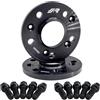 Simoni Racing DR042N/B18N Kit 2 distanziali in Alluminio Nero 12 mm 5x112 Centraggio 66,6
