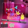 CHENBOOW Tavoletta Grafica Bambini,Lavagna Magica per Bambini 35x25CM,Lavagna Luminosa per Disegnare,Acrylic LED Writing Message Board,Touch Control,Tavola per Note Artistiche per Ufficio,Scuola,Casa,Caffè