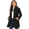 Allegra K Coat Caban Donna | Caldo peacoat casual, versatile abbigliamento quotidiano da ufficio, vestibilità ampia e rilassata, elegante dettaglio