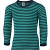 Engel Maglietta Intima per Bambini Merino, 70% Lana Merino (Biologica), 30% Seta (Blu Marino/Turchese, 5-6 Anni)