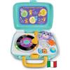 VTech Wisky, Micio Giradischi, Giradischi per Bambini, 5 Dischi Fronte-Retro, Regolazione Volume, Valigetta Inclusa, 6 Canzoni, Lingua Italiana, Batterie Incluse, 1-4 Anni