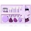 Jessup Pennelli Make Up Pennello viso Spugna trucco Piumino cipria Detergente pennelli trucco 11 pezzi Fondotinta polvere Contour Bronzer Fard Illuminante Pennello Viola T885