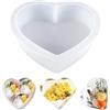HIKPACKER Grandi Stampi in Silicone per Resina, Stampo in Resina a Forma di Cuore, Stampi in Resina Epossidica, Grandi Stampi Silicone Forma Cuore, per La Conservazione Dei Fiori, Decorazioni per La Casa