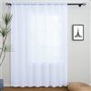 Linentalks Tende trasparenti extra larghe bianche per soggiorno, porta del patio per porta scorrevole, tende divisorie in voile trasparente, tende divisorie in tulle bianco, 1 pannello 100 W x 243,8