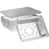 FIBOUND 20 Vaschette in Alluminio 1000ml con Coperchio - Contenitori Monouso per Forno, Freezer e Takeaway. Ideali per Cucina, BBQ e Preparazione Piatti - Certificati per Uso Alimentare ISO 9001.