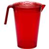 OMADA Caraffa in Plastica Resistente da 2,1L con Coperchio e Versatore | Ideale per Acqua e Bevande, 20,5x H23,5 cm, Beccuccio Versatore Integrato, Facile da Pulire, Collezione Samba