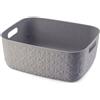 Keter Cestino Contenitore Organizer Grande Tortora m 12,5l Softex 37,9x29,2x14,3h