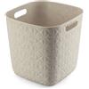 Keter Contenitore Organizer Softex Cube 15l Bianco Gesso 27,9x27,9x26,9h