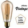Bot Lighting S.r.l. Lampadina Edison a led 7w Luce Calda 2500k 725 Lumen e27 Vetro Ambrato bot