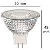 Bot Lighting S.r.l. Gu5.3 Mr16 Lampadina Faretto in Vetro a led 12v Ac/dc 6,2w Luce Calda 3000k bot