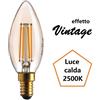 Bot Lighting S.r.l. Lampadina Oliva a led 4,5w Luce Calda 2500k 420 Lumen e14 Vetro Ambrato bot