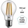 Bot Lighting S.r.l. Lampadina Goccia a led 7w Luce Fredda 6500k 806 Lumen e27 Vetro Trasparente bot