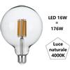 F.a.n Europe Lighting S.r.l. Lampadina Globo led 16w Luce Naturale 4000k 2300 Lumen e27 Diametro 95mm fan