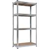 Garden Friend Scaffale Pesante Acciaio 4 Ripiani in mdf Capacita' Totale 600kg