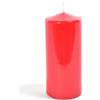 Mercury Candela Rossa Pillar Lucida Cera Diam 6x12h cm di Mercury