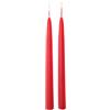 Mercury Coppia di Candele a Stelo Rosse Lucide in Cera Diam 2.2x25h cm di Mercury