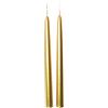 Mercury Coppia di Candele a Stelo oro Lucide in Cera Diam 2.2x25h cm di Mercury