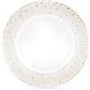 Mercury Sottopiatto Trasparente Decorato con Motivo oro in Plastica D33x1h cm