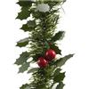 Kaemingk Ghirlanda Natalizia Tinsel con Agrifoglio 270cm per Camini, Vetrine e Allestime