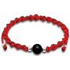 arana's - Bracciale in filo rosso del destino con pietra onice - Argento 925 - Amuleto protezione malocchio, buona fortuna - Regali originali per donna, uomo - Bracciale tibetano fatto a mano
