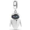 The Charmery Ciondolo a forma di robot in argento 925, compatibile con braccialetti Pandora, Trollbeads, Chamilia, Biagi e molti altri braccialetti con ciondoli del Regno Unito.