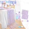 BrillShine 2 Pezzi Sirena Runner da Tavolo 63x300cm Paillettes Runner Tavola Moderno per Interni ed Esterni Decorazione per il Soggiorno Viola
