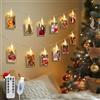 Aigostar Catena luminosa con clip da 10 m e 80 LED con 80 clip per appendere foto, Catena luminosa con telecomando, Clip per foto, Decorazione ghirlanda per Natale, Camere, Matrimoni (Bianco caldo)