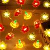 Mecctuck Catena luminosa autunnale, 300 cm, con foglie d'acero, catena luminosa decorativa per autunno, 30 LED, per il giorno del Ringraziamento, autunno, foglia d'acero, zucche, catena luminosa per interni ed