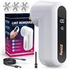 Ziitty Levapelucchi Elettrico, Viene Fornito con 3 Lame da 6 in Omaggio, Display LCD, Cavo di Ricarica Type-C, Piccola Spazzola, Adatto a Tutti i Tessuti,Grande Regalo di Famiglia per le Donne(Bianco)
