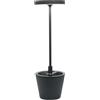 Zafferano Lampada Poldina Reverso, Lampada da Tavolo Ricaricabile e Senza Fili con Controllo Touch, Adatta per Salotto ed Esterni, Dimmer, 2200-3000 K, Altezza 35 cm, Colore Grigio Scuro