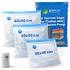 FralEcoPlus Sacchetti Sottovuoto Vestiti con Pompa Elettrica USB da Viaggio - 9 Buste Sottovuoto Vestiti Riutilizzabili (40x40, 40x50, 40x60 cm) - Sacchi Salvaspazio per Valigia, Armadio e Cambio Stagione