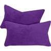 npluseins Set da 2 federe in morbido pile color corallo (2 pezzi) 1257.1667, 30 x 50 cm, lilla