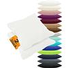 npluseins Set da 2 federe in jersey di cotone in tinta unita 1179.1539, 40 x 40 cm, bianco