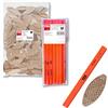 TOX Set XL spine piatte Biscuit Wood P0 in faggio (250 pz), 12 matite arancio neon, giunzioni stabili per mobili, 015909012