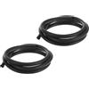 QUARKZMAN 2pz Striscia Tenuta Schiuma Silicone, 8mm(0.31) Dia 1m(3.28 Ft) Lunga Rotonda e Solida Barra Gomma Spugnosa per Guarnizioni Porte e Finestre Fai da Te Automobilistico, Nera