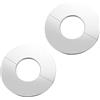 ALI2 2 pezzi rosone miscelatore doccia,rosone rubinetto, copertura tubo in acciaio inossidabile per rubinetti da doccia, rubinetti da cucina bagno (diametro interno 60 mm-diametro esterno 140 mm)