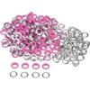 QUARKZMAN 300 Set Kit Occhielli in Metallo 10mm 2/5 Foro Occhielli per Teloni Piccolo Occhiello con Rondelle per Scarpe Vestiti Cintura Etichetta Borsa Tessuto Pelle Progetto, Fucsia