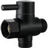 Wenrou G1/2 Valvola Adattatrice a T Ricambio, 3 Vie Deviatore Doccia Rubinetto, Deviatore a 3 Vie Interruttore, In Ottone, Cromo Lucido, per Soffione Doccia, Braccio Valvola Adattatrice (Nero C)